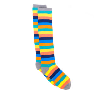 Polly & Andy Knee High Rainbow Stripe Bamboo Sock